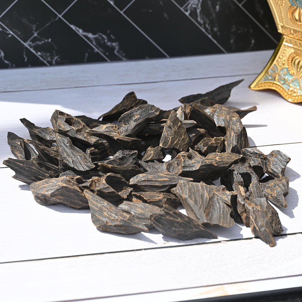 Bentley Muhassan Oud Chips – Double Super Vietnamese Agarwood Infused with Natural Oud Resin | Rich, Full-Bodied & Sweet