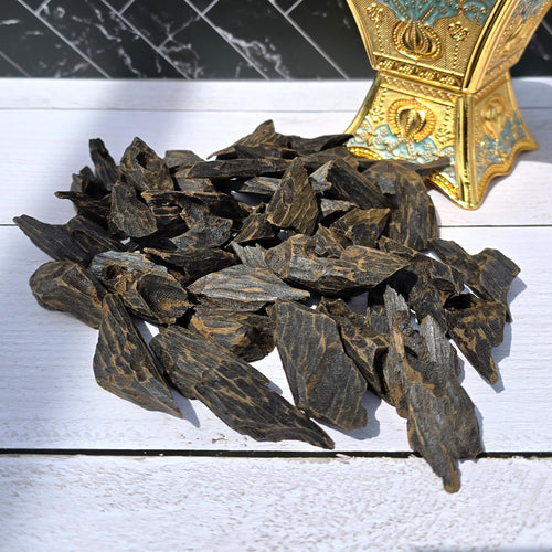 Bentley Muhassan Oud Chips – Double Super Vietnamese Agarwood Infused with Natural Oud Resin | Rich, Full-Bodied & Sweet