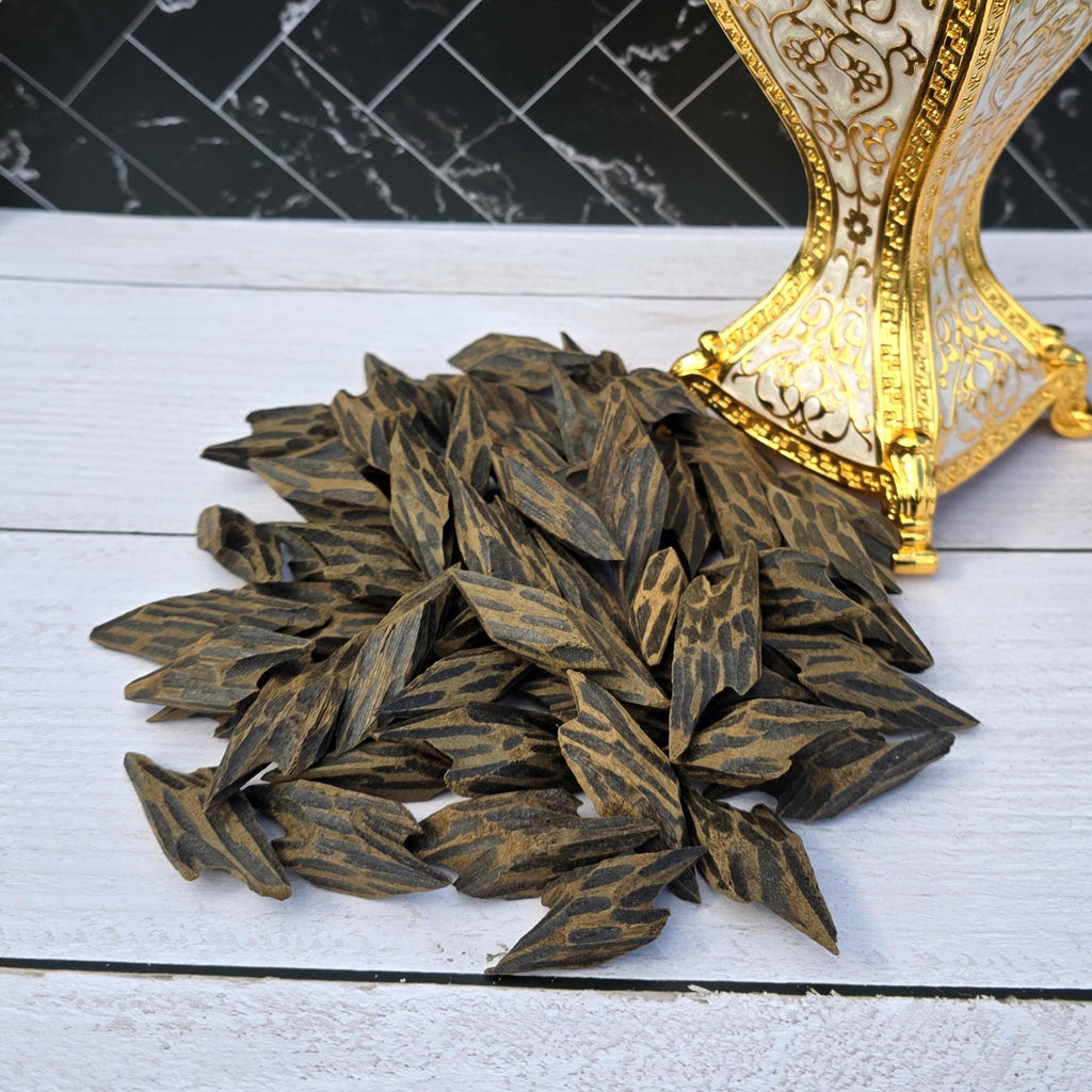Tiger No. 1 Muhassan Oud Chips – Super Grade Vietnamese Agarwood Infused with Natural Oud Resin | Smooth, Sweet & Woody