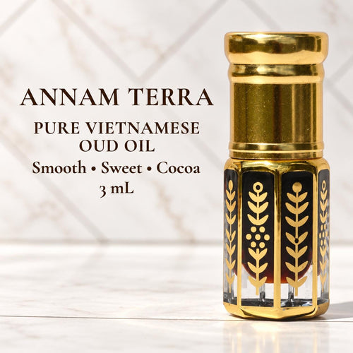 Annam Terra Oud Oil – 100% Pure Vietnamese Agarwood Oil, Artisan Distillation | Smooth, Sweet & Dark Chocolate